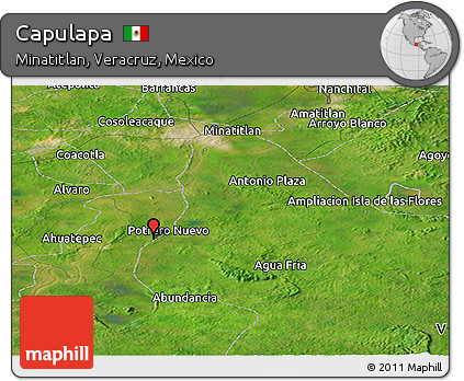 Satellite Panoramic Map of Capulapa
