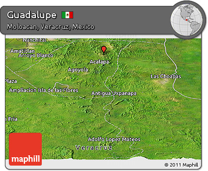 Satellite Panoramic Map of Guadalupe