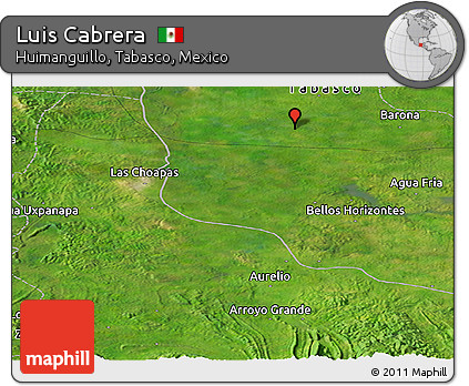 Satellite Panoramic Map of Luis Cabrera