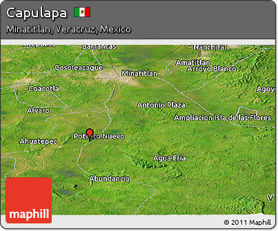 Satellite Panoramic Map of Capulapa