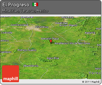 Satellite Panoramic Map of El Progreso