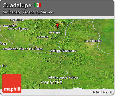 Satellite Panoramic Map of Guadalupe