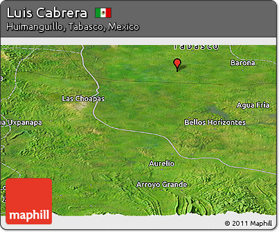 Satellite Panoramic Map of Luis Cabrera