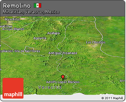 Satellite Panoramic Map of Remolino
