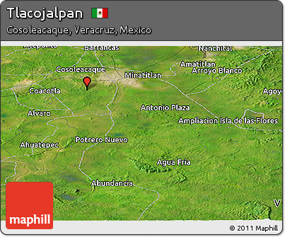 Satellite Panoramic Map of Tlacojalpan