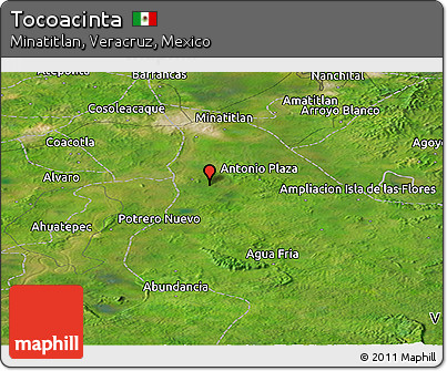 Satellite Panoramic Map of Tocoacinta