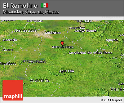Satellite Panoramic Map of El Remolino