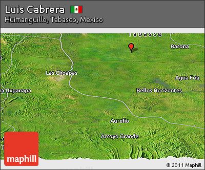 Satellite Panoramic Map of Luis Cabrera