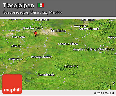 Satellite Panoramic Map of Tlacojalpan