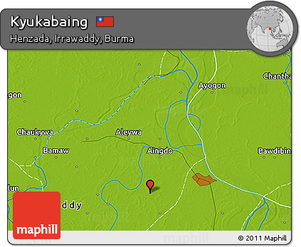 Physical 3D Map of Kyukabaing