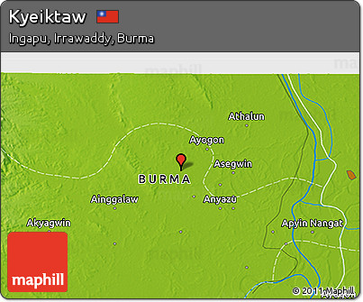 Physical 3D Map of Kyeiktaw