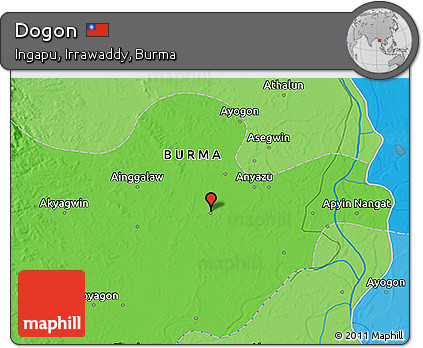 Political 3D Map of Dogon