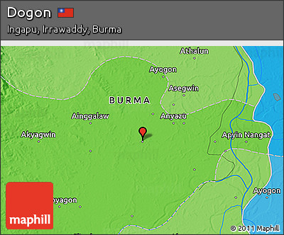 Political 3D Map of Dogon
