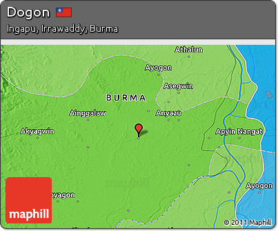 Political 3D Map of Dogon