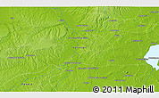 Physical 3D Map of the area around 17° 50' 55" N, 95° 7' 30" W