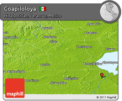Physical Panoramic Map of Coapiloloya
