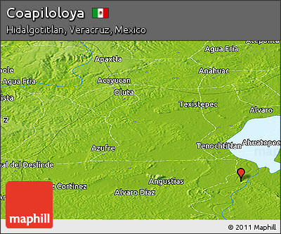 Physical Panoramic Map of Coapiloloya