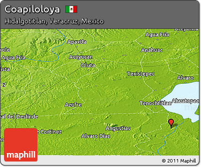Physical Panoramic Map of Coapiloloya