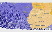 Political 3D Map of the area around 17° 50' 55" N, 95° 58' 29" W