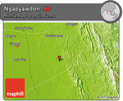Physical 3D Map of Ngapyawdon