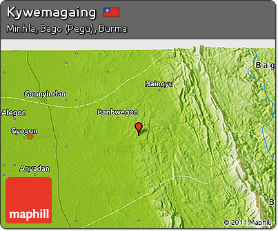 Physical 3D Map of Kywemagaing