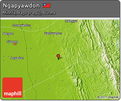 Physical 3D Map of Ngapyawdon