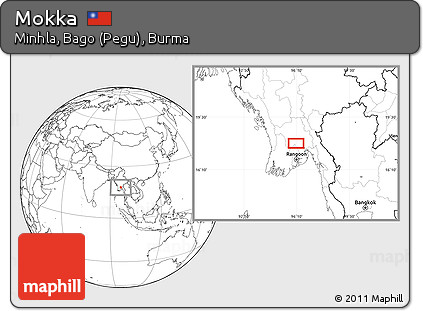 Blank Location Map of Mokka