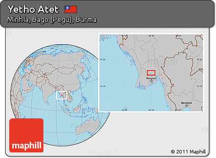 Gray Location Map of Yetho Atet