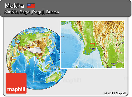 Physical Location Map of Mokka