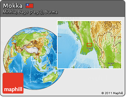 Physical Location Map of Mokka