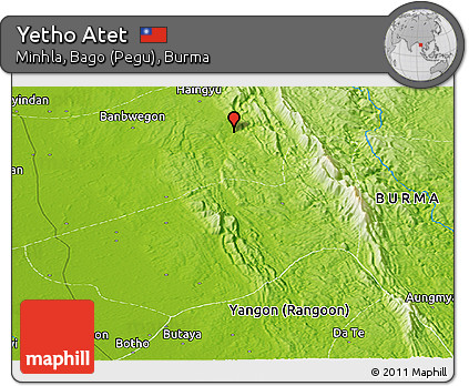 Physical Panoramic Map of Yetho Atet