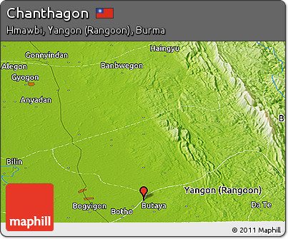 Physical Panoramic Map of Chanthagon