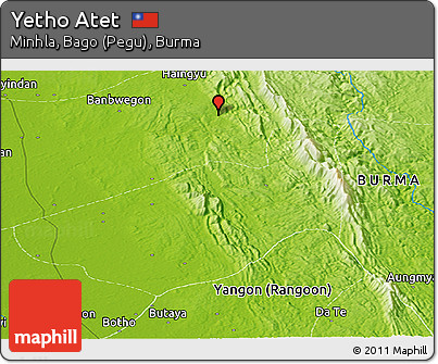 Physical Panoramic Map of Yetho Atet