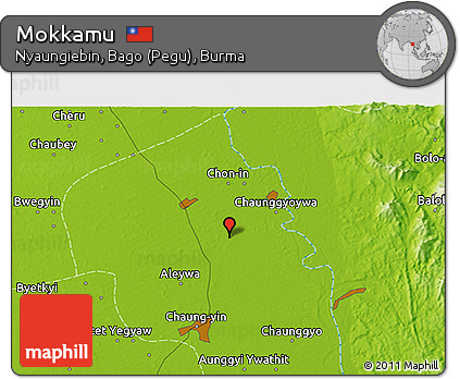 Physical 3D Map of Mokkamu