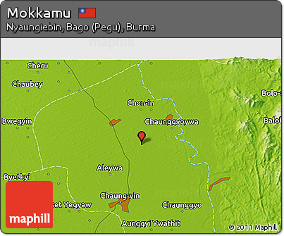 Physical 3D Map of Mokkamu