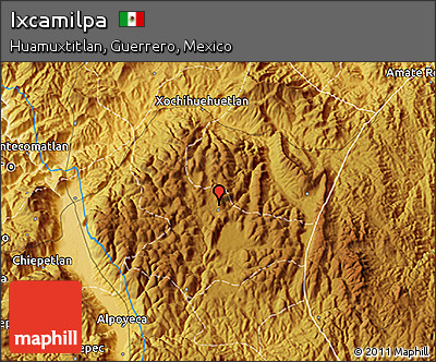 Physical 3D Map of Ixcamilpa
