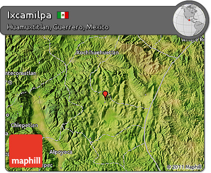 Satellite 3D Map of Ixcamilpa