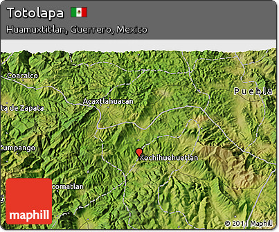 Satellite 3D Map of Totolapa