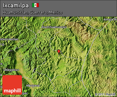 Satellite 3D Map of Ixcamilpa