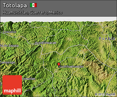 Satellite 3D Map of Totolapa