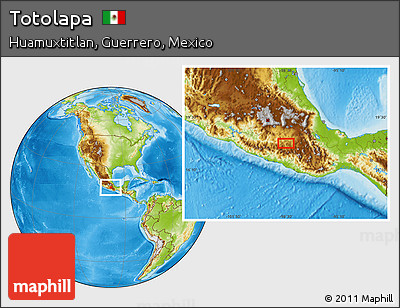 Physical Location Map of Totolapa