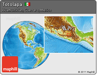 Physical Location Map of Totolapa