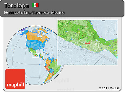 Political Location Map of Totolapa