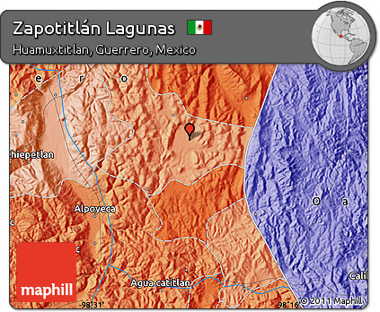 Political Map of Zapotitlán Lagunas