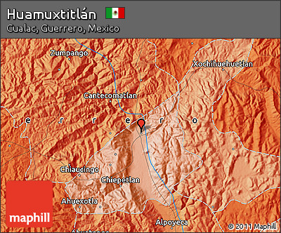 Political Map of Huamuxtitlán