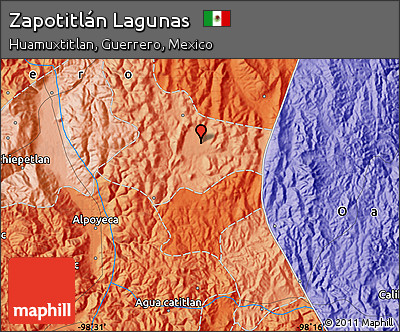 Political Map of Zapotitlán Lagunas