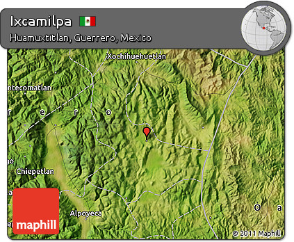 Satellite Map of Ixcamilpa