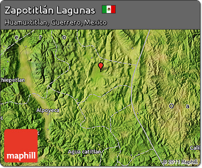 Satellite Map of Zapotitlán Lagunas