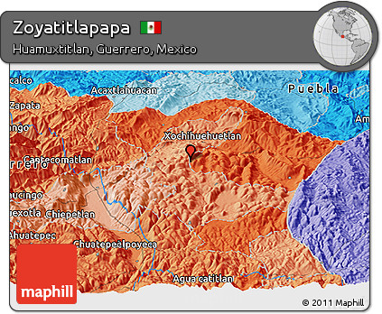 Political Panoramic Map of Zoyatitlapapa