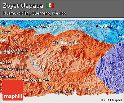 Political Panoramic Map of Zoyatitlapapa
